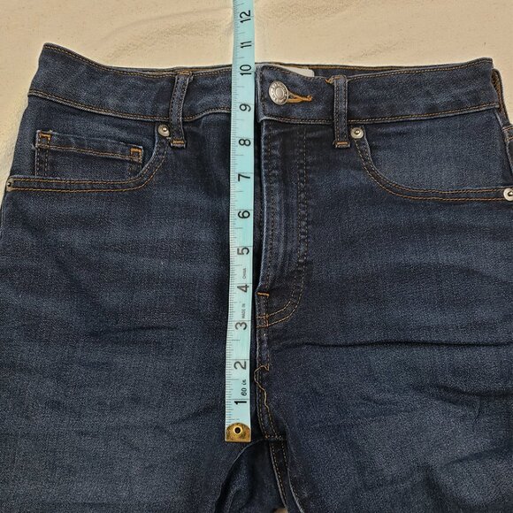 Everlane Dark The Curvy High-Rise Skinny Jean Size 28 Crop Dark Wash Slim - Picture 15 of 16